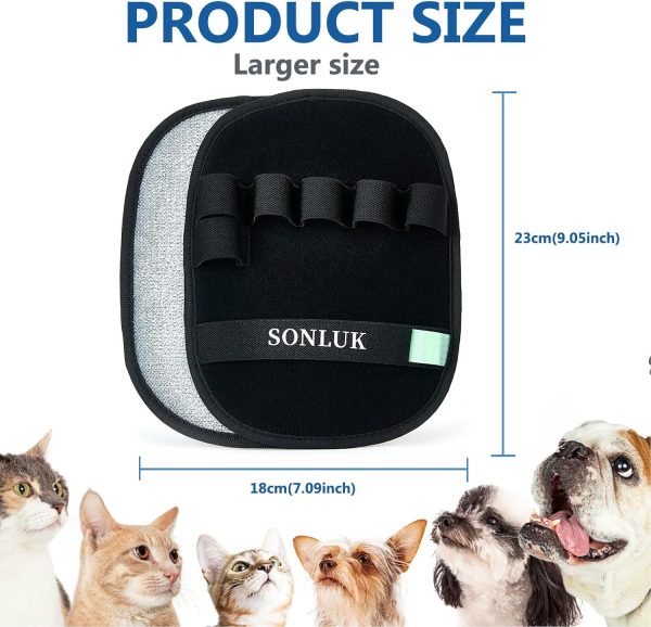 81hpOtif8xL._AC_SL1500_.jpg 2PCS Pet Hair Removal Glove for Dogs&Cats,Upgraded 5-Finger Electrostatic Pet Hair Remover,Reusable Magic Brush Hair Remover Glove for Laundry,Carpets,Sofa Gaps and Car Seats