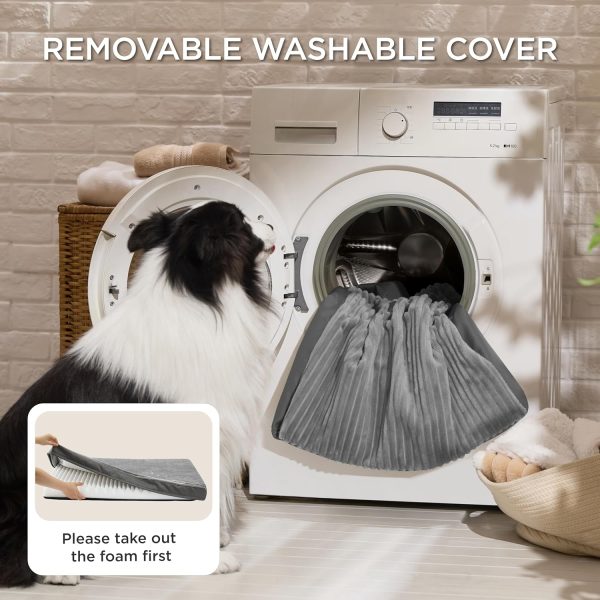 Bedsure XL Dog Bed for Crate - Large Orthopedic Pet Beds with Removable Machine Washable Cover, NOT Waterproof Egg Crate Foam Puppy Mat, Suitable for Pet Up to 80 lbs, 41"x27"x3.3", Not for Chewers