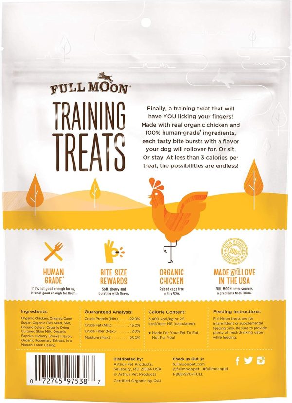 81k7HbUiWJL._AC_SL1500_.jpg Full Moon USDA Organic Chicken Training Treats Healthy All Natural Dog Treats Human Grade 175 Treats 6 Ounce (Pack of 1)
