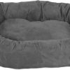 81oJ64cRToL._AC_SL1500_.jpg Majestic Pet 40 Inch Large Washable Dog Bed, Orthopedic Donut Cuddle Furniture for Big Dogs, Soft and Cozy Faux Suede Calming Pet Crate Pad & Mat, Fluffy Pet Bed - Gray