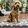81p2xGFuRLL._AC_SL1500_.jpg Dog Bed Mat, Reversible Crate Pad & Cute Dog Bed - Machine Washable Kennel Mat with Ultra Soft for Small Dogs (Cool/Warm), 24" x 18", Grey&Star