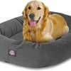 81tmLWoatnL._AC_SL1500_.jpg Majestic Pet 40 Inch Large Washable Dog Bed, Orthopedic Donut Cuddle Furniture for Big Dogs, Soft and Cozy Faux Suede Calming Pet Crate Pad & Mat, Fluffy Pet Bed - Gray