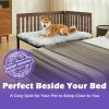 81u0JhWlp2L._AC_SL1500_.jpg Beside Dog Bed,2 Panel Adjustable Height Dog Bunk Beds,40.1''x28.1'' Metal Dogs Bed Frame with Cushion,Large
