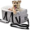Dog & Cat Booster Seat for Car – Armrest & Seat Bed for Small Pets up to 13 lbs (Best Comfort Under 10 lbs) | Safe Travel, Harness Clip, Washable