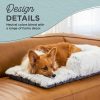 81xDtZ6krgL._AC_SL1500_.jpg Best Friends by Sheri Nap Mat Dog Bed with Bolster - Washable Crate Pad, Removable Cover, Frost, Medium, 30x17