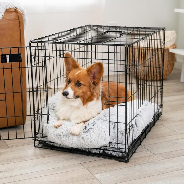 918HgRIzmIL._AC_SL1500_.jpg Best Friends by Sheri Nap Mat Dog Bed with Bolster - Washable Crate Pad, Removable Cover, Frost, Medium, 30x17