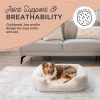 Best Friends by Sheri Soothe & Snooze Lounge Lux Memory Foam Rectangular Dog Bed, Washable, Oyster, Large 36" x 27"