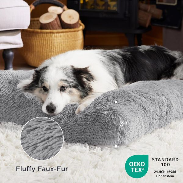91gCi2q8wTL._AC_SL1500_.jpg Bedsure Washable Large Dog Bed for Crate, Faux Fur Dog Crate Pad for Large Breed, Plush Soft Comfort Dogs Sleeping Mat, Anti-Slip Pet Kennel Pad, 35" x 23", Grey