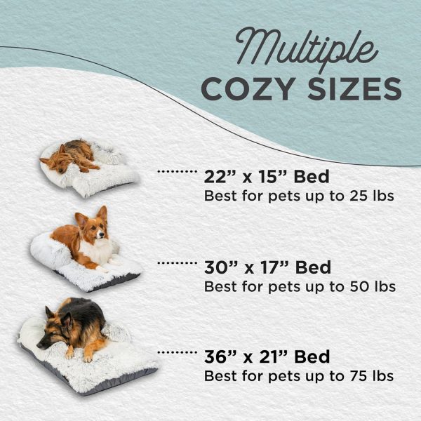 91k5rzNxr8L._AC_SL1500_.jpg Best Friends by Sheri Nap Mat Dog Bed with Bolster - Washable Crate Pad, Removable Cover, Frost, Medium, 30x17