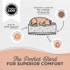 Best Friends by Sheri Soothe & Snooze Lounge Lux Memory Foam Rectangular Dog Bed, Washable, Oyster, Large 36" x 27"